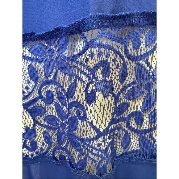 Ya Los Angeles Small women’s open duster cobalt royal blue boho fringe tassel 3/ - Picture 4 of 6